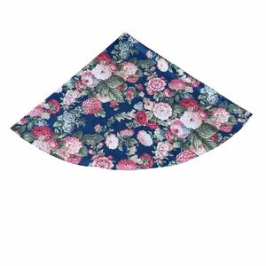 Vintage Blue Floral 70” Round Tablecloth Ralph Lauren? GUC